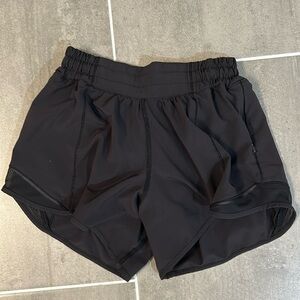 Lulu Hotty Hot Line Shorts in Black Tall 4”